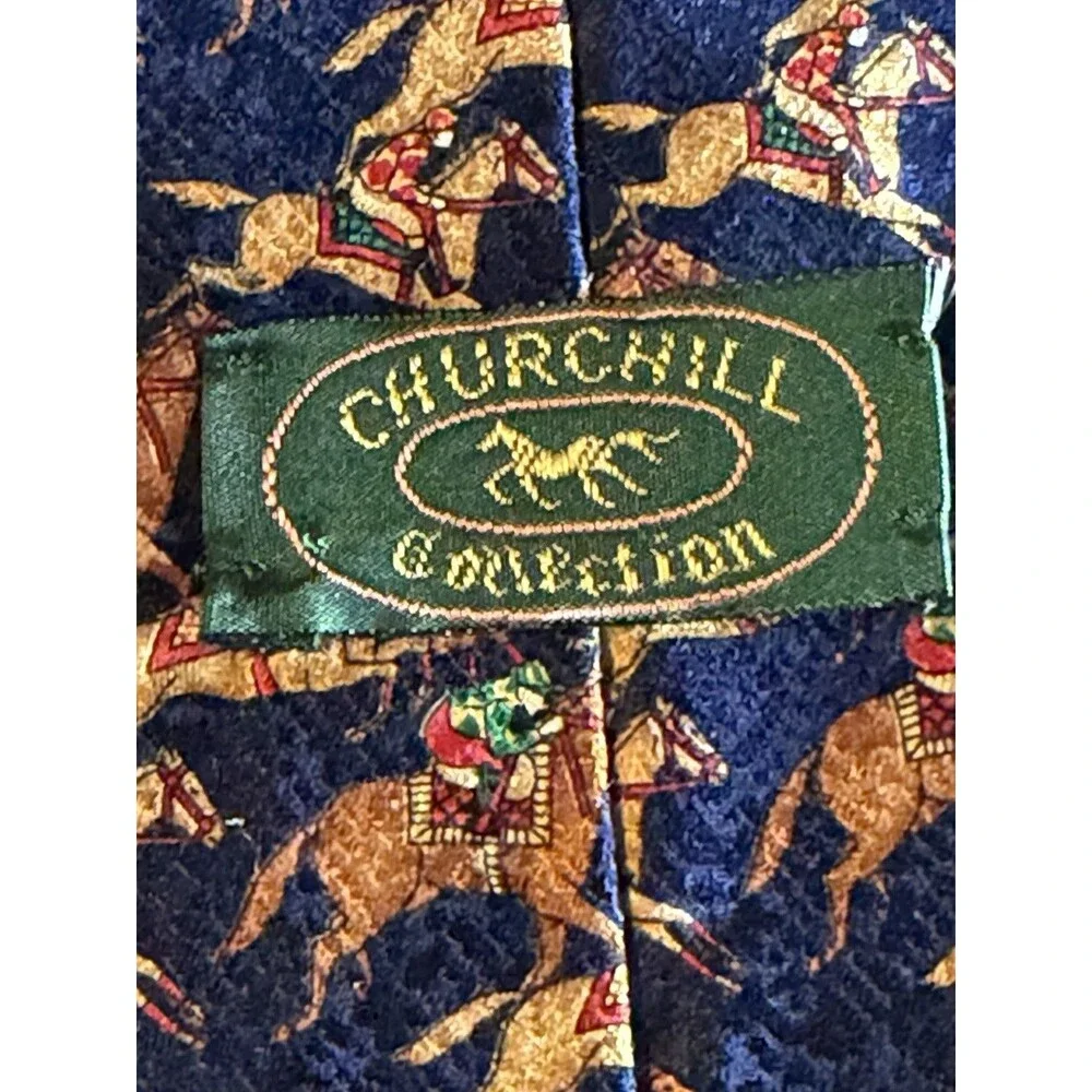 Churchill Collection Silk Tie Equestrian Horse‎ Racing